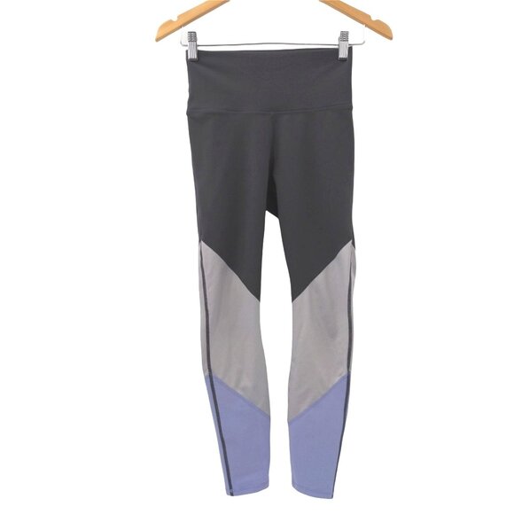 Fabletics Powerhold High Waist Leggings Womens XS Gray Purple Athletic Workout - Picture 3 of 11